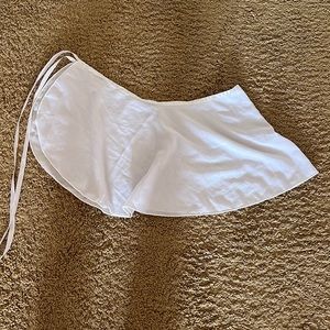 white wrap ballet skirt